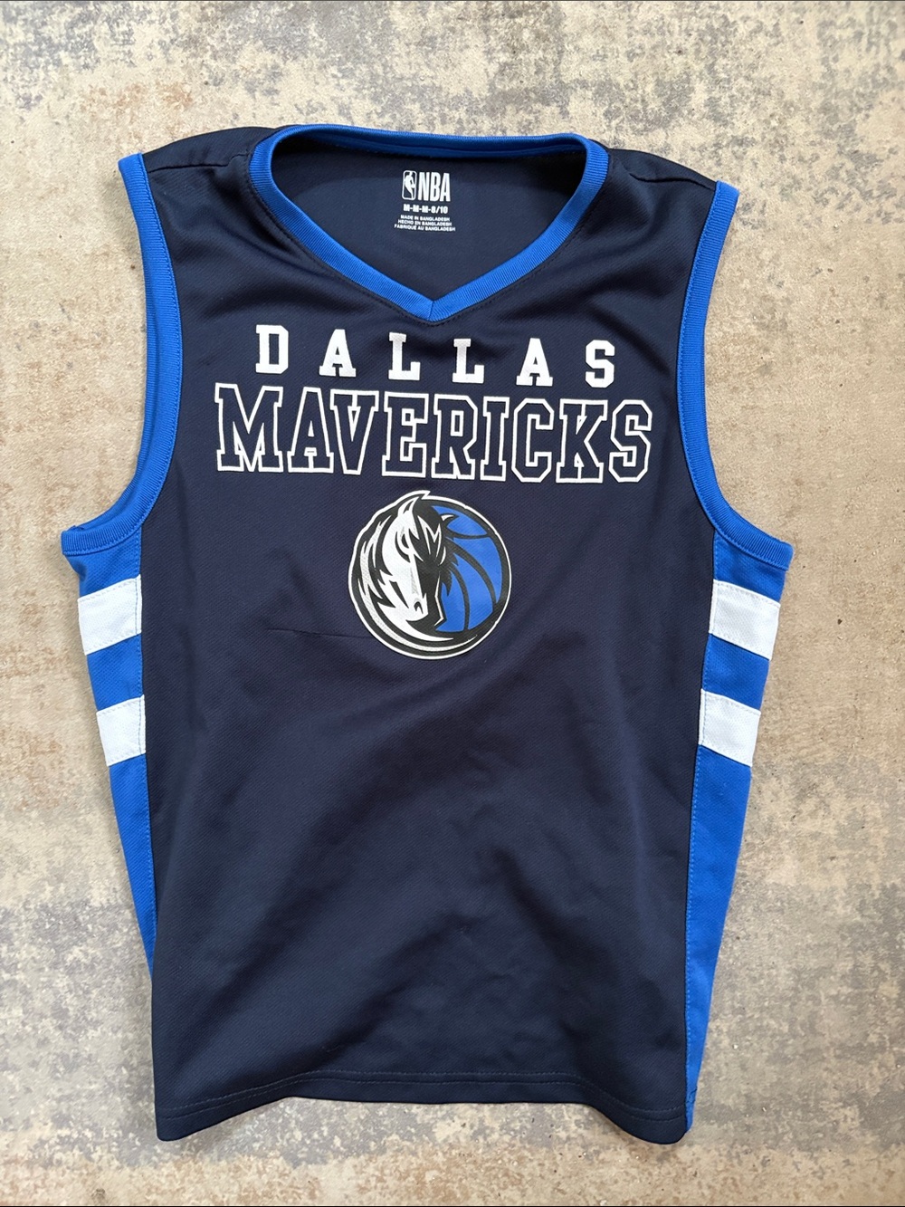 NBA Dallas Mavericks Navy & Blue Boys' Sleeveless Team Jersey